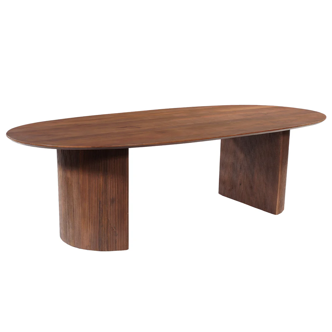 Mangohouten Eettafel Maeve 240x110 cm Walnoot - Image 3