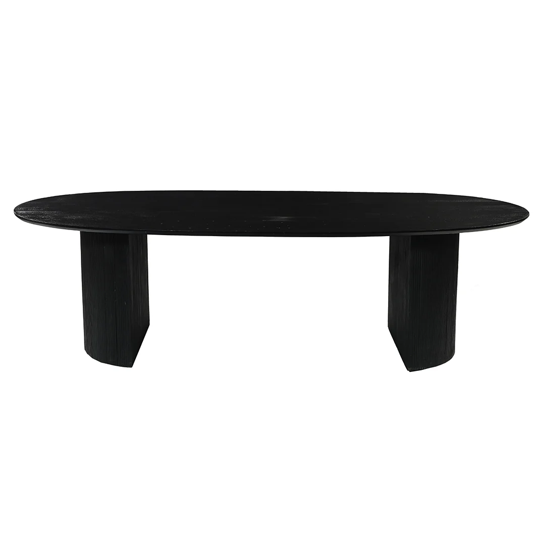 Mangohouten Eettafel Maeve 260x120 cm zwart - Image 2