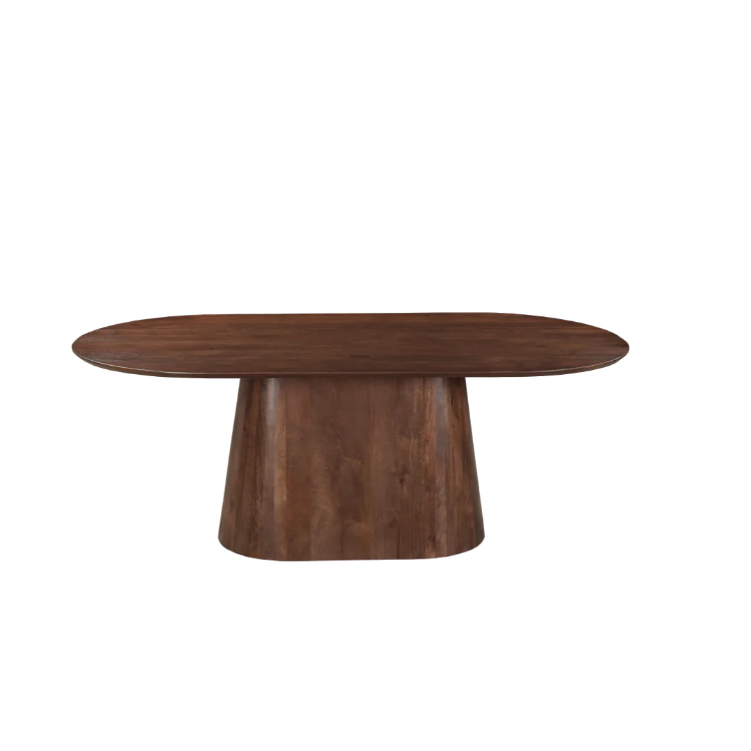 Mangohouten Eettafel Mick capsule bruin 160×90 cm - Image 4