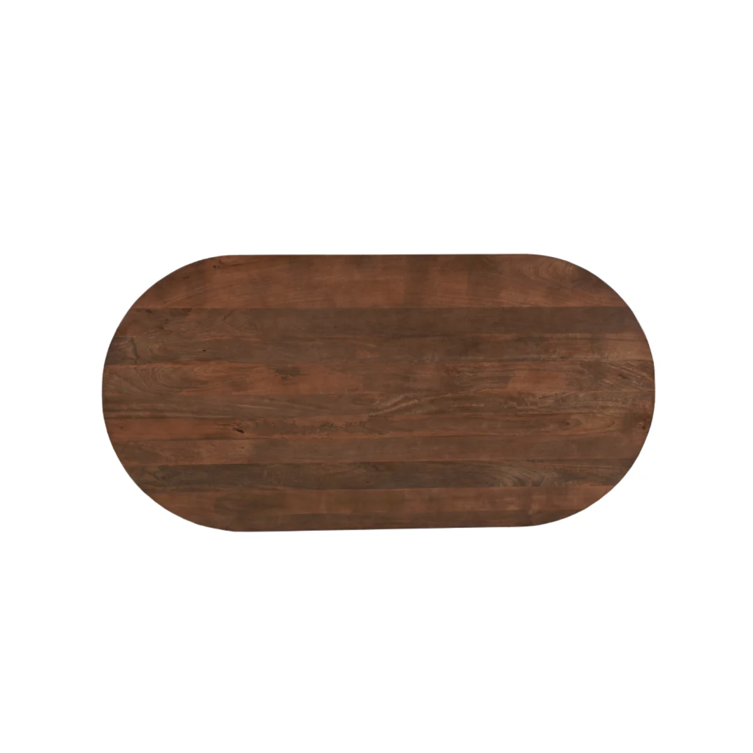 Mangohouten Eettafel Mick capsule bruin 160×90 cm - Image 5