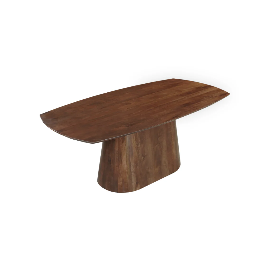 Mangohouten Eettafel Mick Deens ovaal bruin 160×90 cm - Image 2