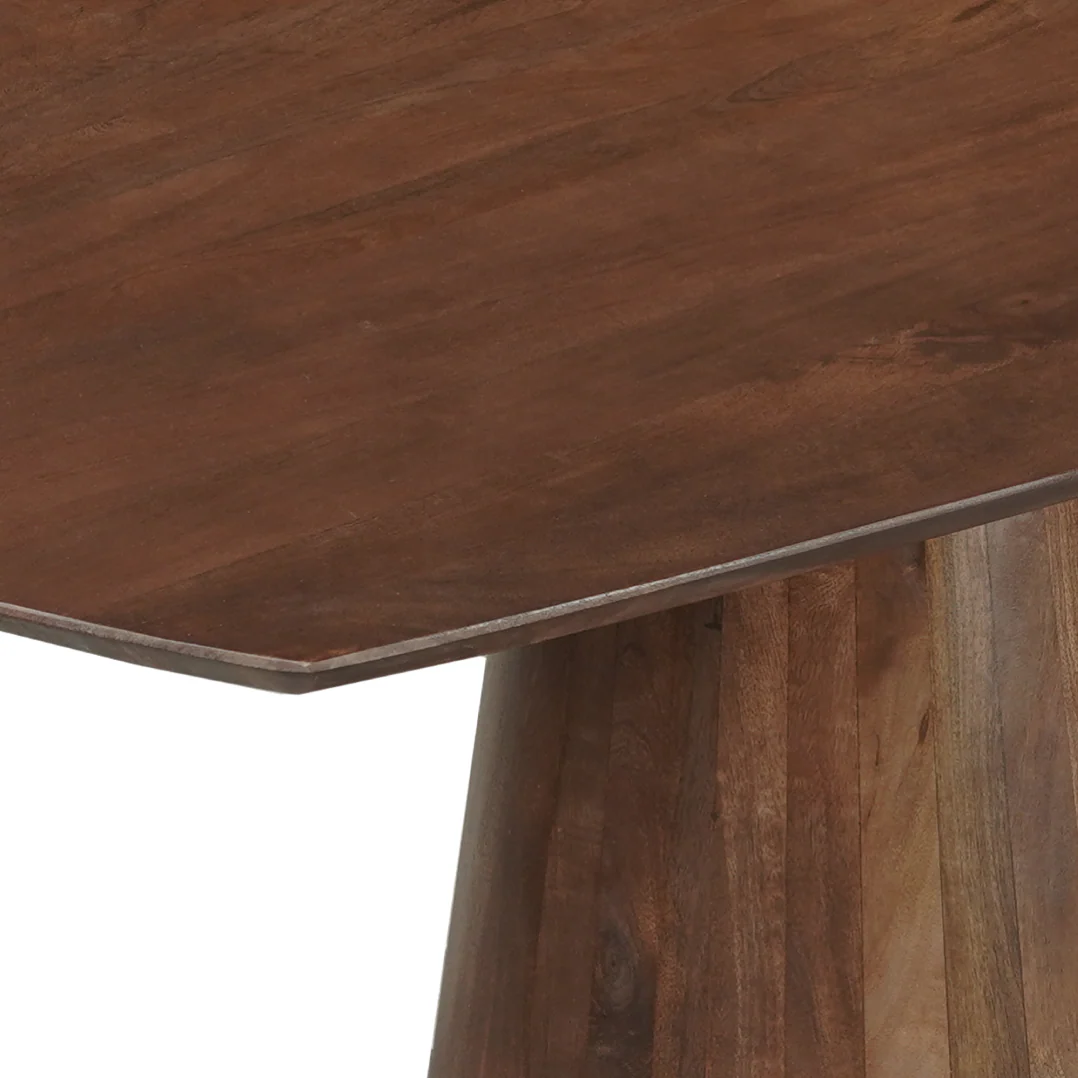 Mangohouten Eettafel Mick Deens ovaal bruin 160×90 cm - Image 3