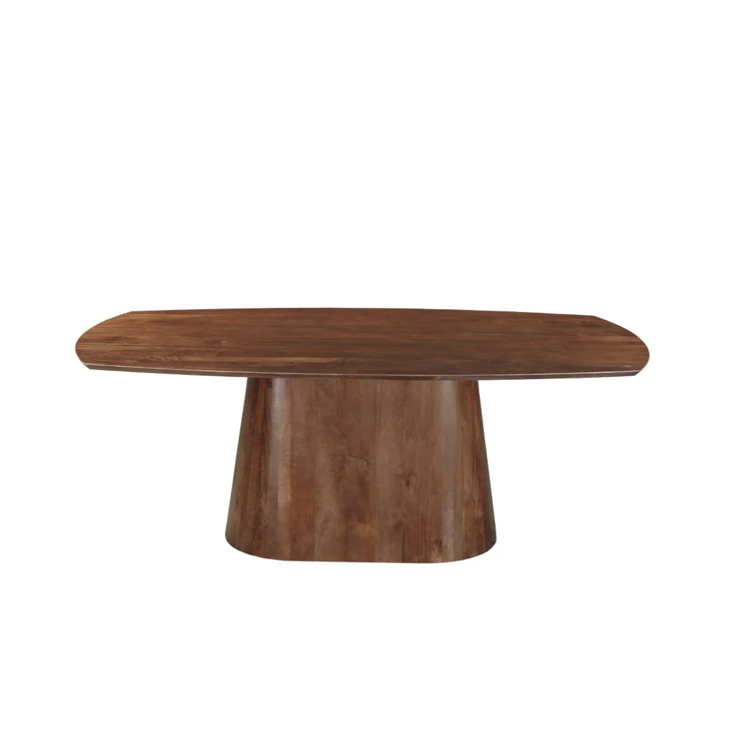 Mangohouten Eettafel Mick Deens ovaal bruin 160×90 cm - Image 4