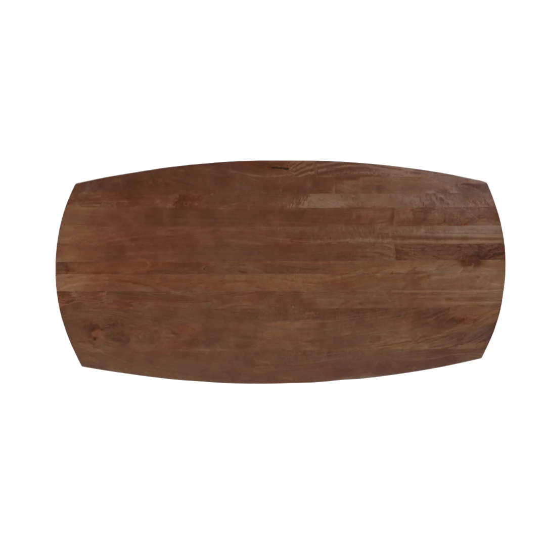 Mangohouten Eettafel Mick Deens ovaal bruin 160×90 cm - Image 5