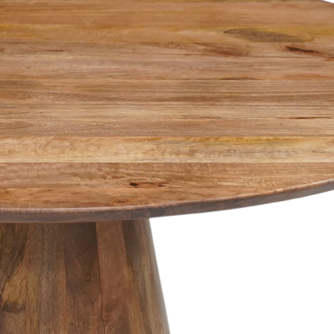 Mangohouten eettafel Mick rond 150cm - Image 3