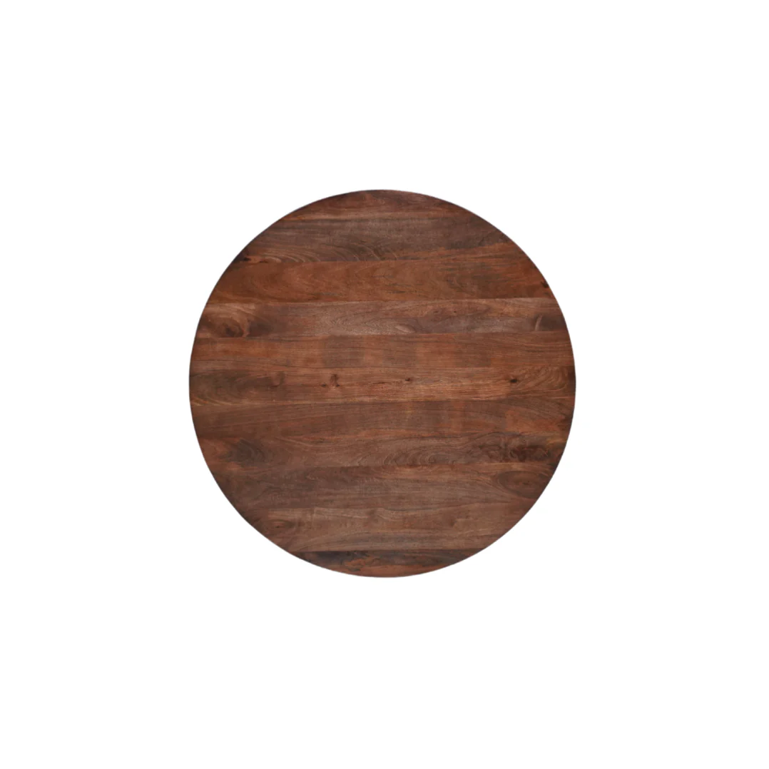 Mangohouten eettafel Mick rond bruin 130cm - Image 5