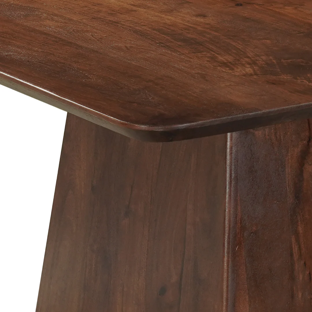 Mangohouten eettafel Mick vierkant bruin 110x110cm - Image 3