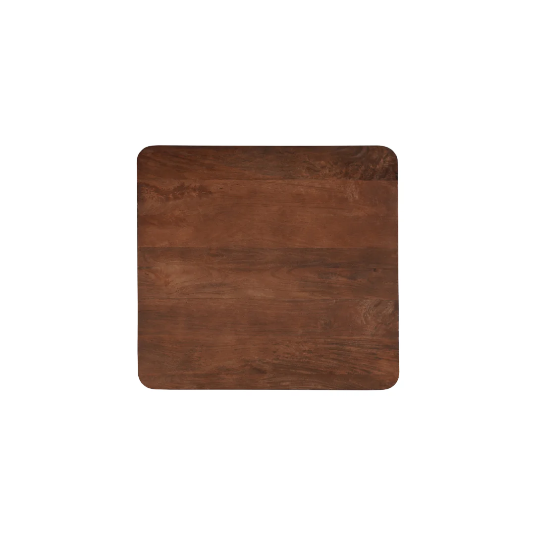 Mangohouten eettafel Mick vierkant bruin 90x90cm - Image 4