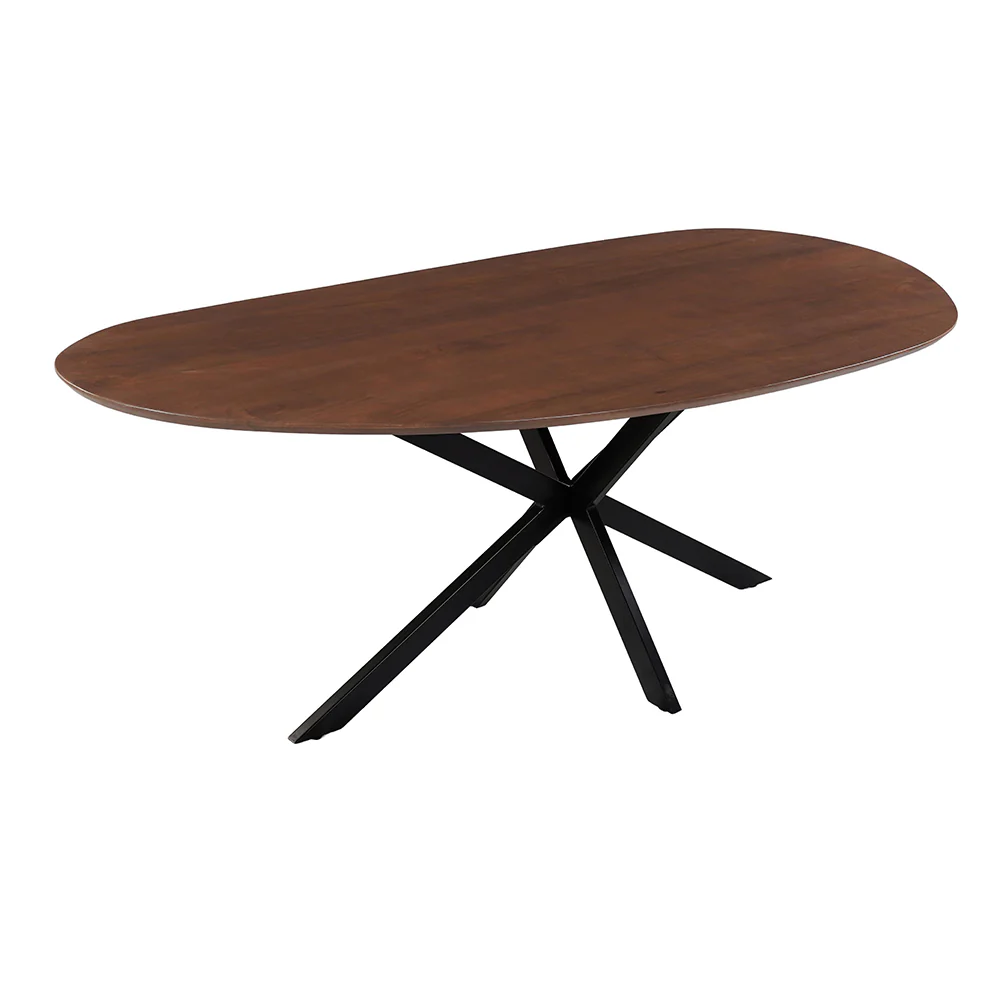 Mangohouten Eettafel Organisch Aislinn 220x110 cm Walnoot - Image 2