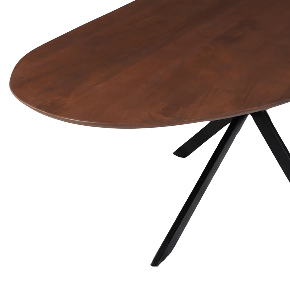 Mangohouten Eettafel Organisch Aislinn 240x110 cm Walnoot - Image 5