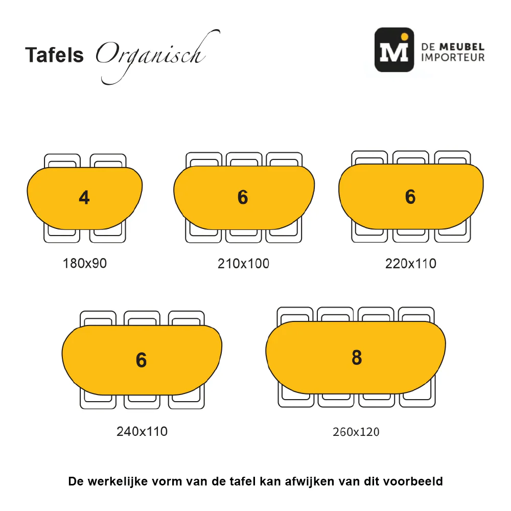 Mangohouten Eettafel Organisch Aislinn 240x110 cm Walnoot - Image 6