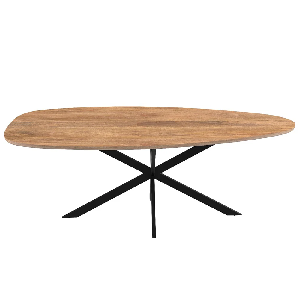 Mangohouten Eettafel Organisch Branwen 210x100 cm - Image 3