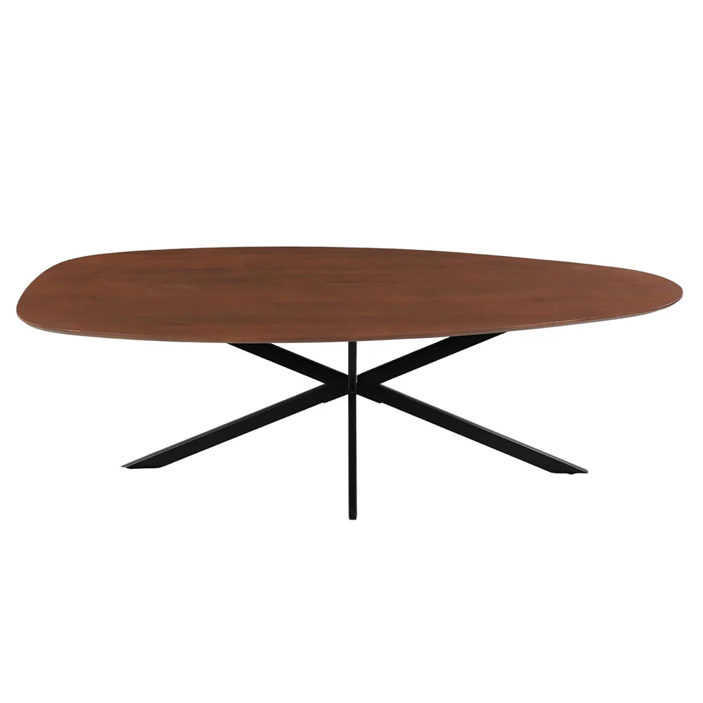 Mangohouten Eettafel Organisch Branwen 210x100 cm Walnoot - Image 3