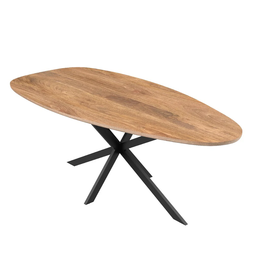 Mangohouten Eettafel Organisch Branwen 220x110 cm - Image 2