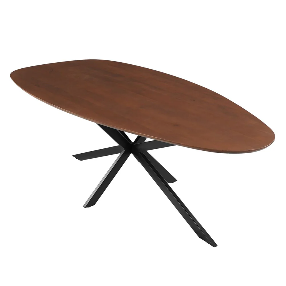 Mangohouten Eettafel Organisch Branwen 220x110 cm Walnoot - Image 2
