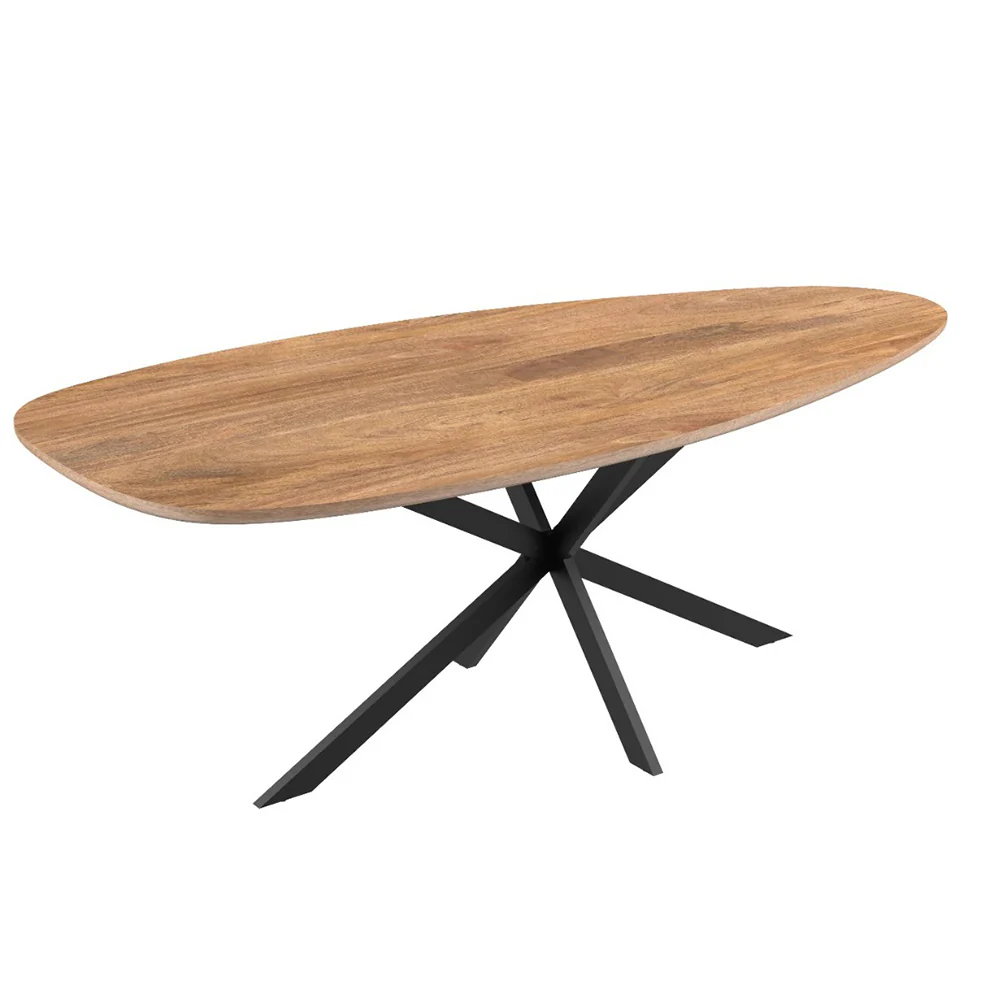Mangohouten Eettafel Organisch Branwen 260x120 cm - Image 4