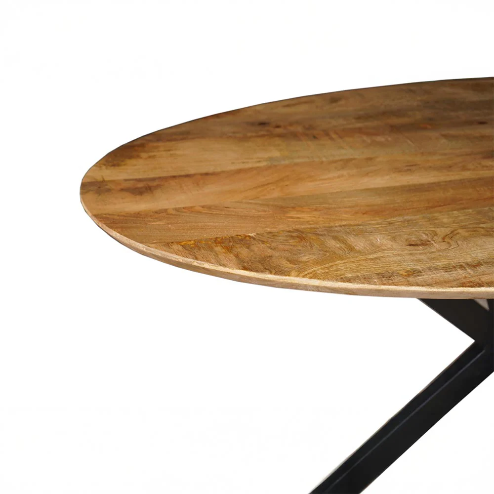 Mangohouten Eettafel Ovaal Julia 180x100 cm (2,5 cm) - Image 4