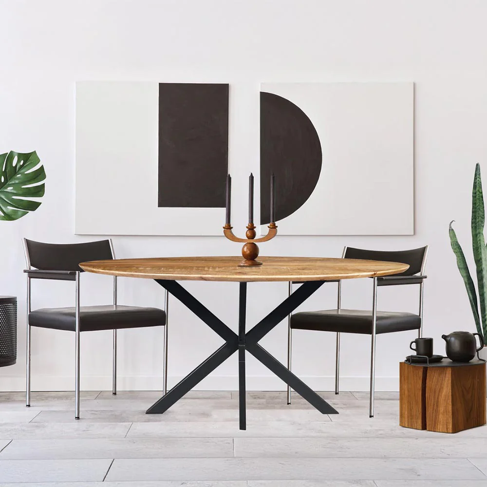Mangohouten Eettafel Ovaal Julia 180x100 cm (2,5 cm) - Image 6