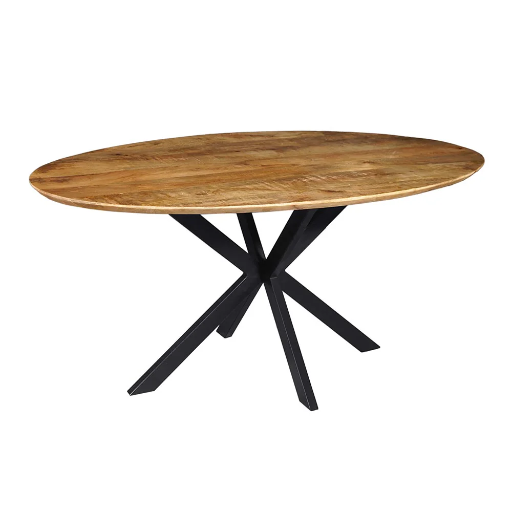 Mangohouten Eettafel Ovaal Julia 220x110 cm (2,5 cm) - Image 3