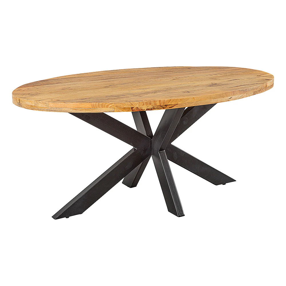 Mangohouten Eettafel Ovaal Oscar 220x110 cm (6cm) - Image 3