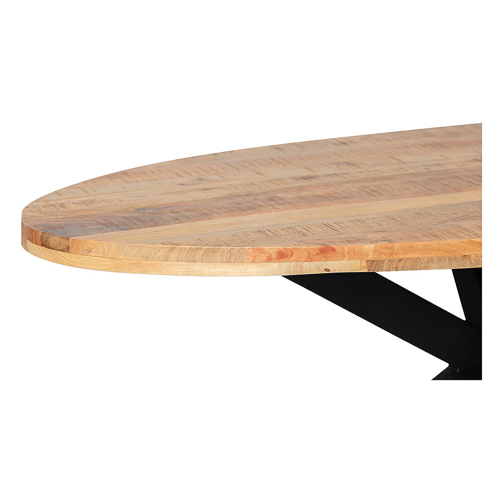 Mangohouten Eettafel Ovaal Oscar 240x110 cm (6cm) - Image 5