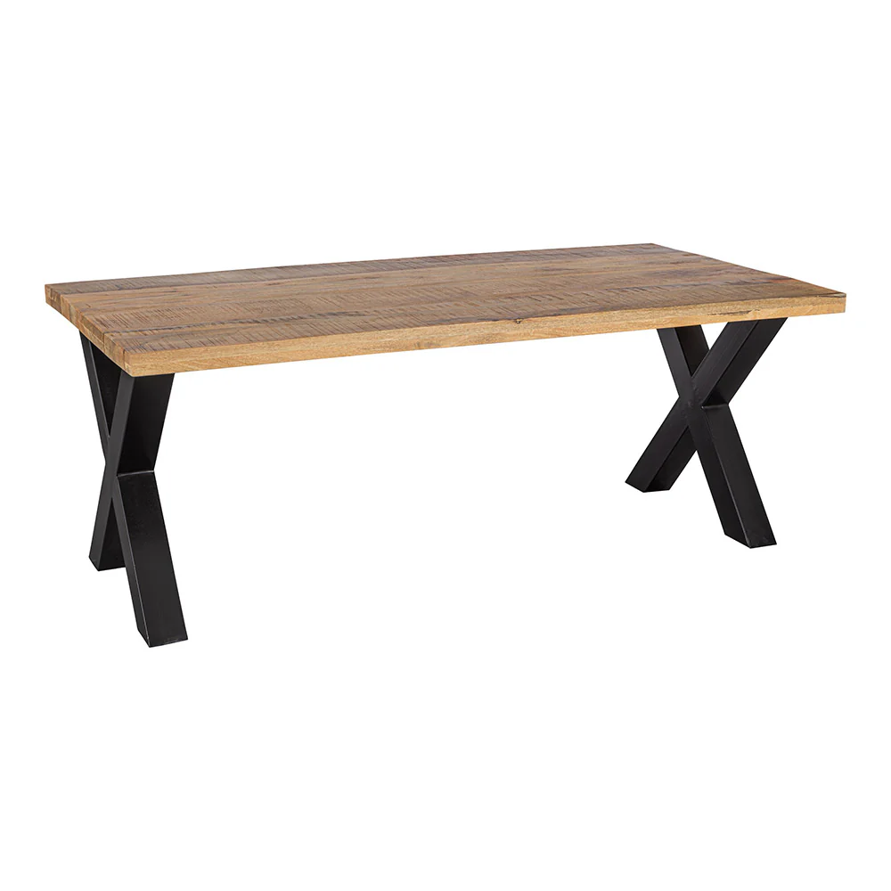 Mangohouten Eettafel Rechthoek Cedric 180x100 cm (6cm) - Image 3