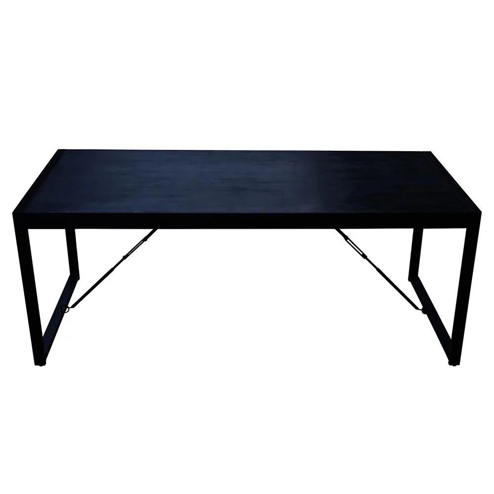 Mangohouten Eettafel Rechthoek Duncan 200 cm Zwart - Image 2