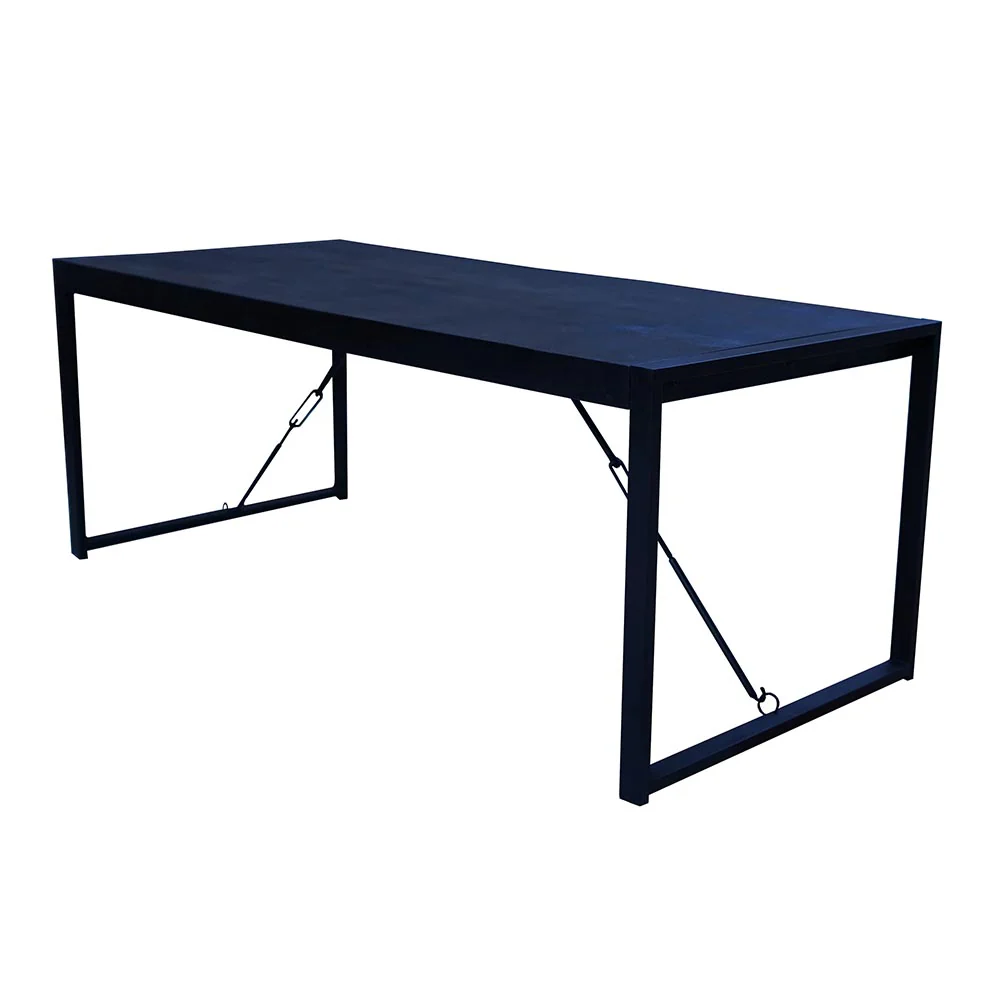 Mangohouten Eettafel Rechthoek Duncan 200 cm Zwart - Image 3