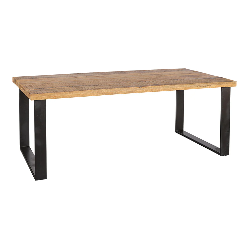 Mangohouten Eettafel Rechthoek Roy 220x100 cm (6cm) - Image 3