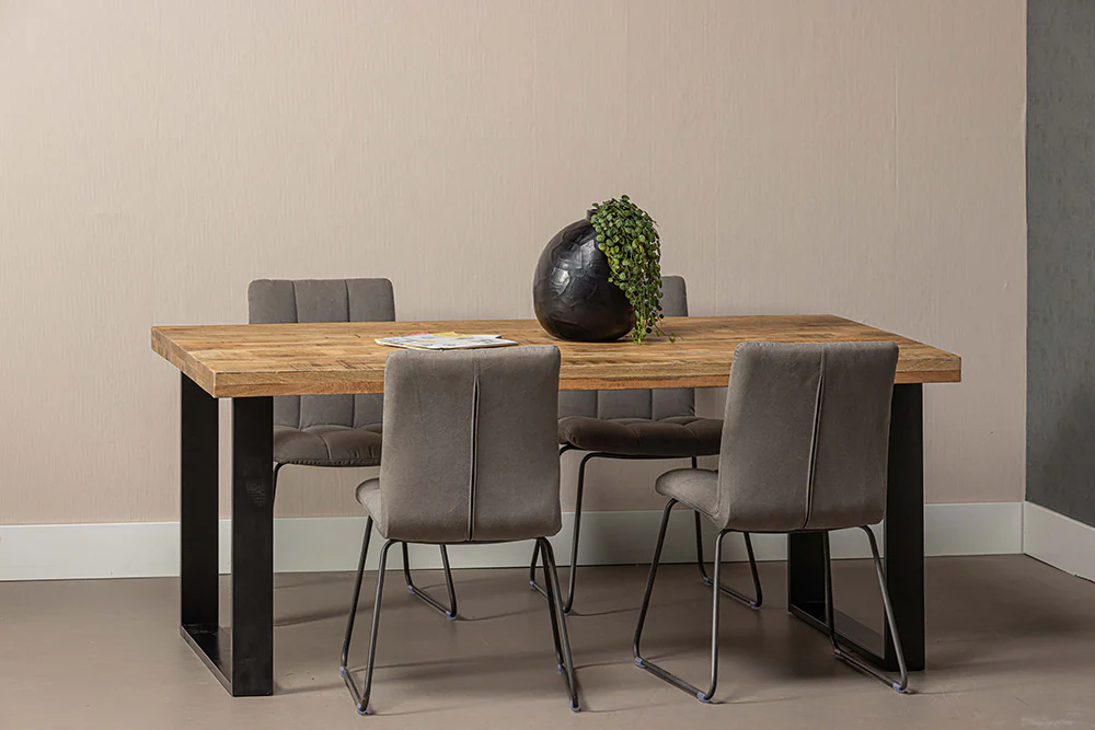 Mangohouten Eettafel Rechthoek Roy 260x100 cm (6cm) - Image 2