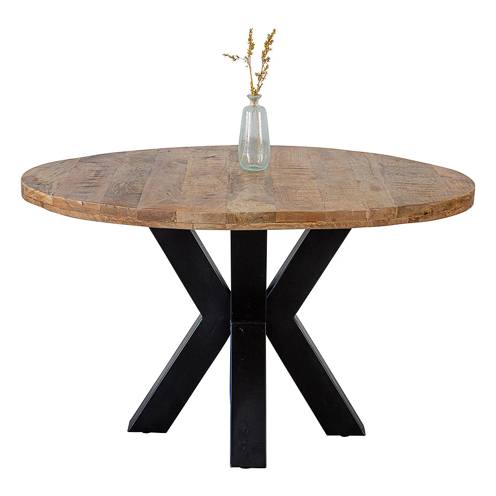Mangohouten Eettafel Rond Tara 140 cm (5cm) - Image 3