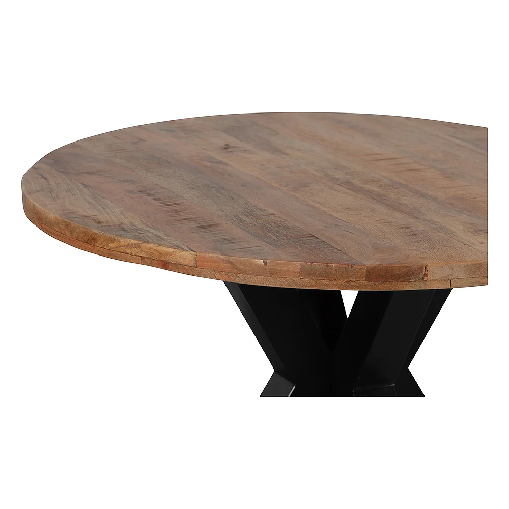 Mangohouten Eettafel Rond Tara 140 cm (5cm) - Image 4