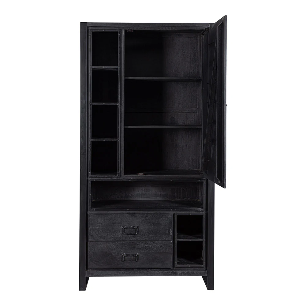 Mangohouten Kast Kelvin 100 cm Zwart - Image 3