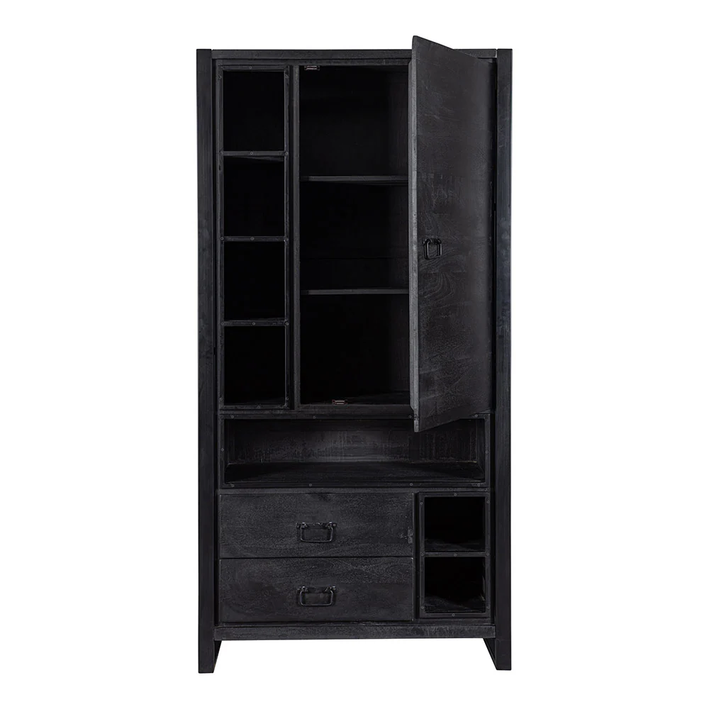Mangohouten Kast Kelvin 100 cm Zwart - Image 5