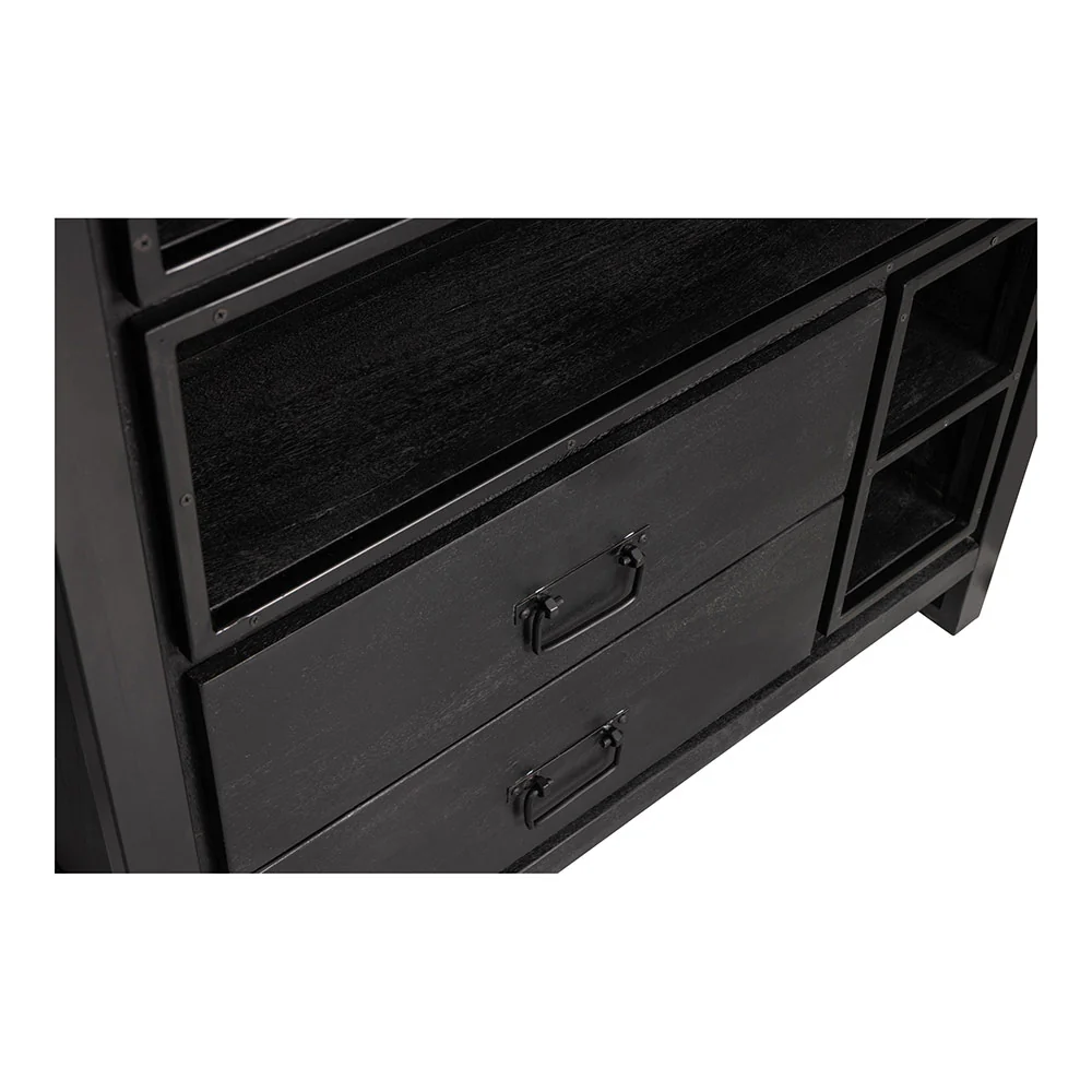 Mangohouten Kast Kelvin 100 cm Zwart - Image 6