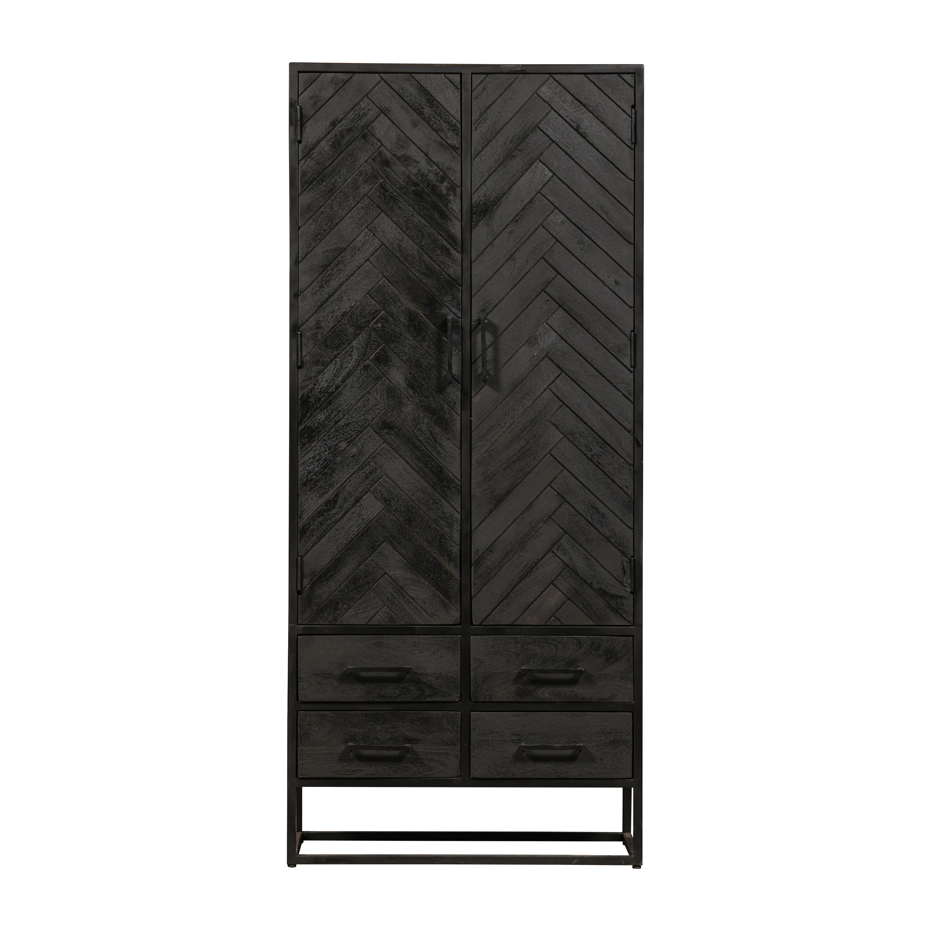 Mangohouten Kast Kjeld 80 cm Zwart - Image 4