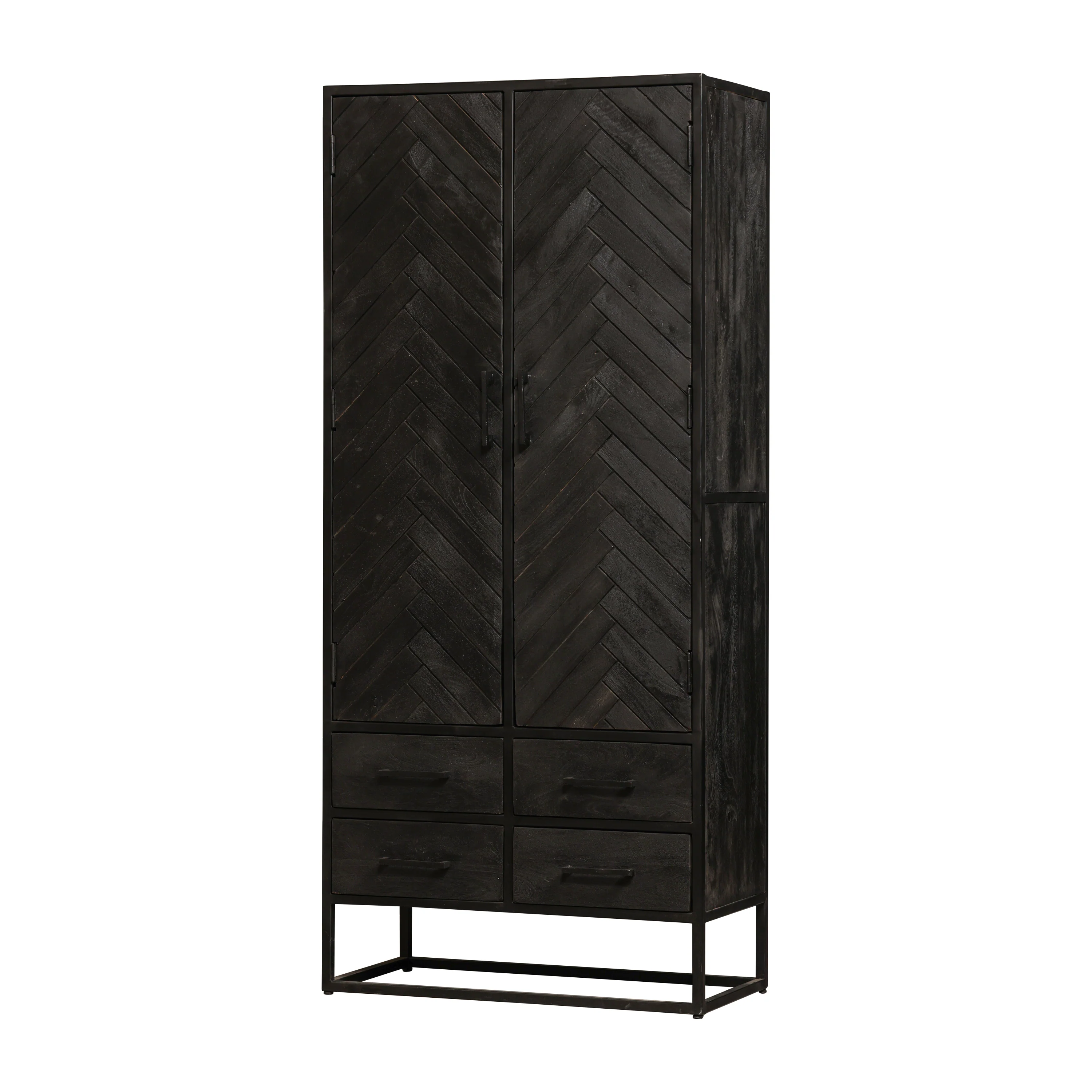 Mangohouten Kast Kjeld 80 cm Zwart - Image 6