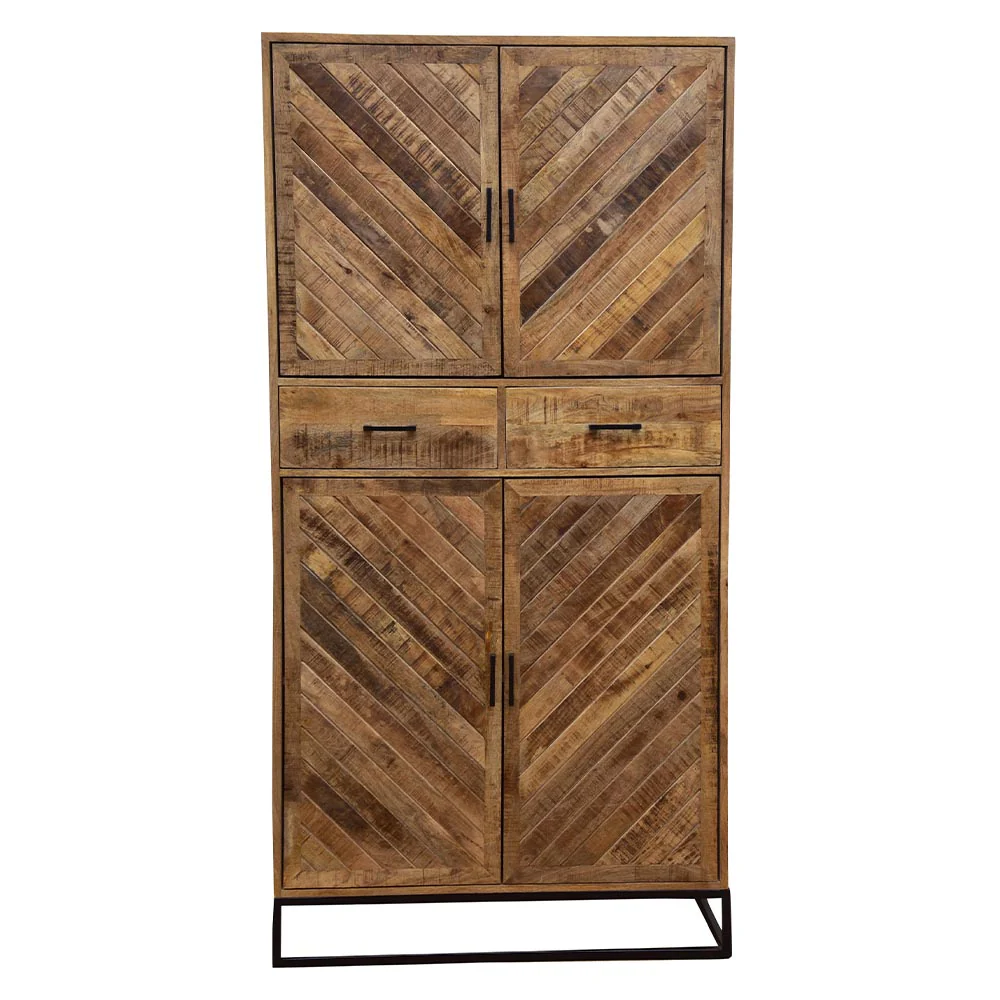 Mangohouten Kast Sabia 100 cm 4 deuren 2 lades - Image 2