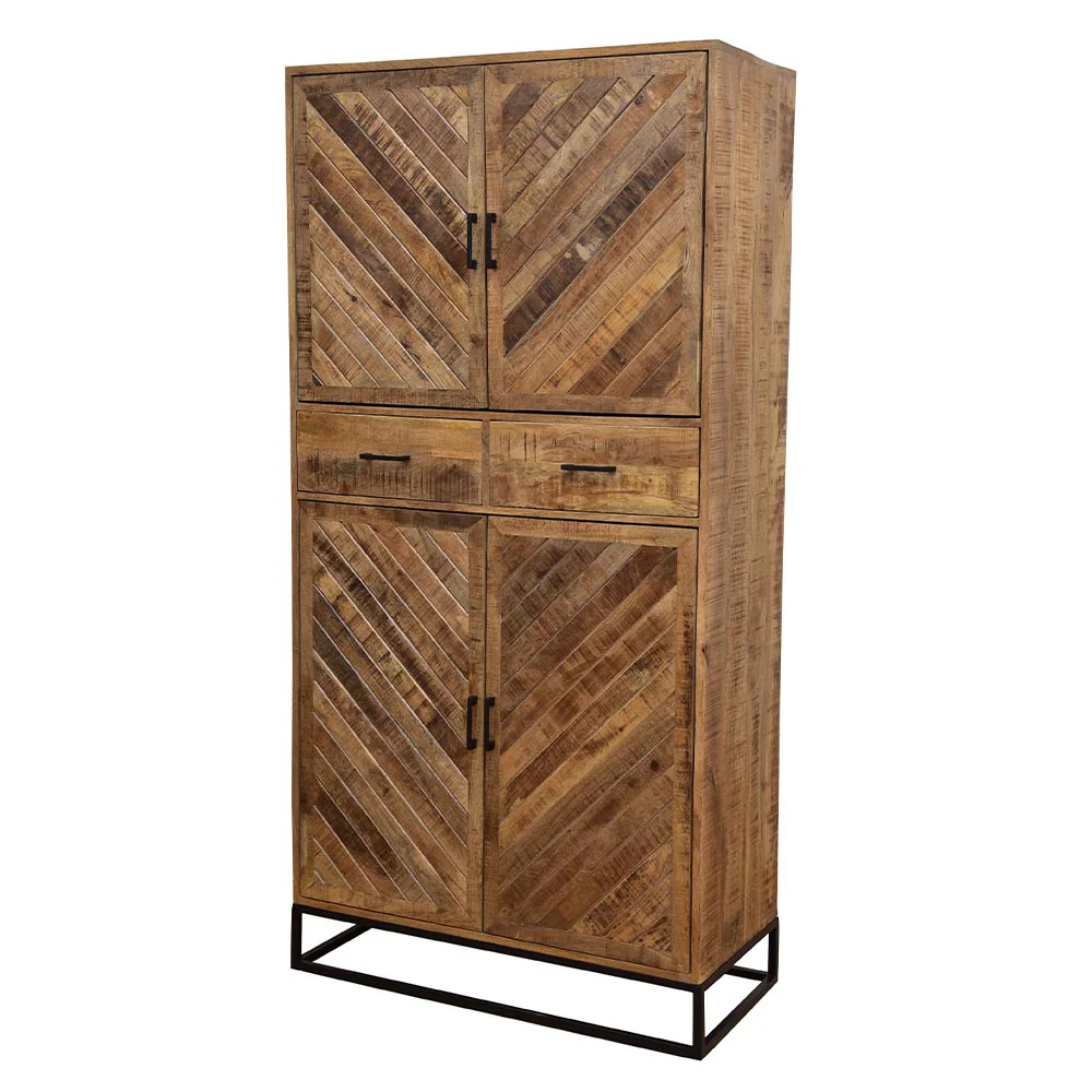 Mangohouten Kast Sabia 100 cm 4 deuren 2 lades - Image 3