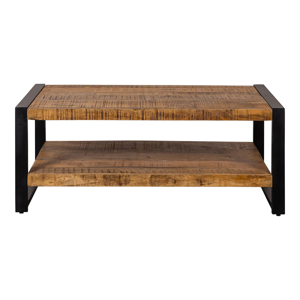 Mangohouten Salontafel Britt 110 cm dubbele laag - Image 2
