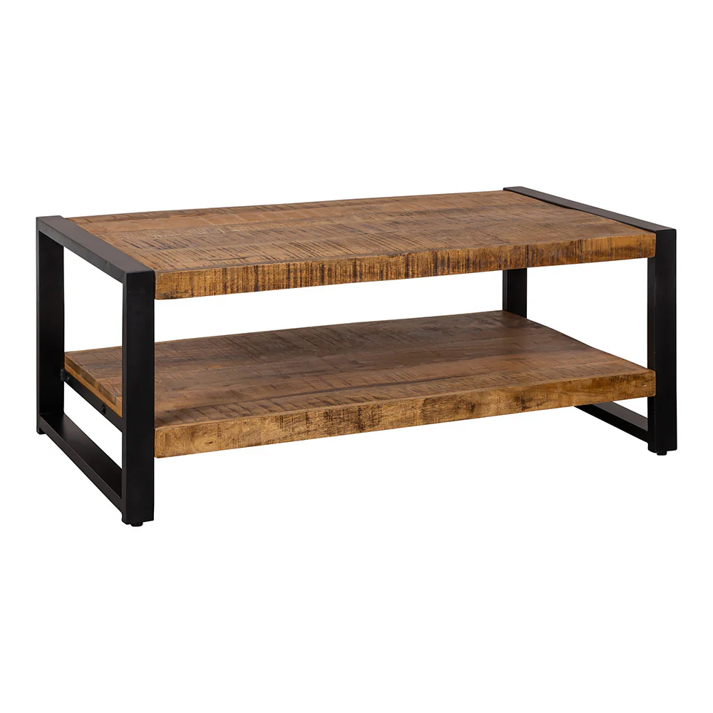Mangohouten Salontafel Britt 110 cm dubbele laag - Image 3