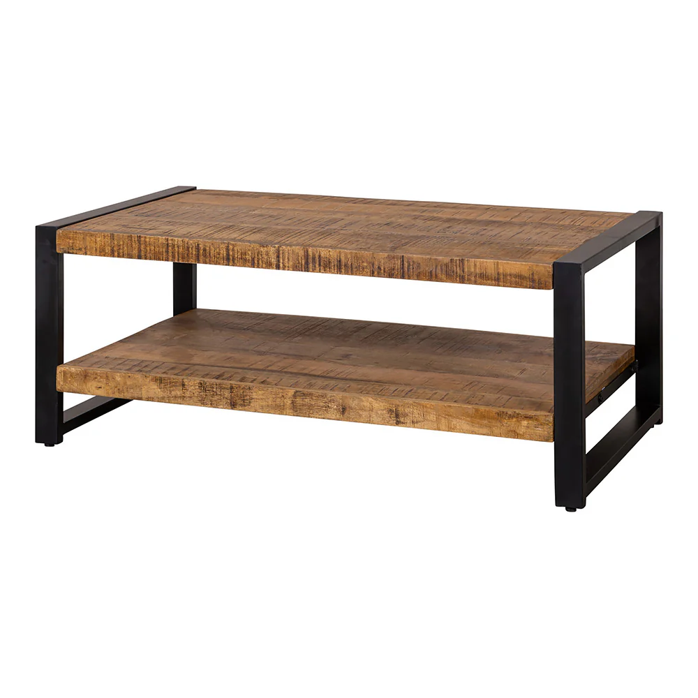 Mangohouten Salontafel Britt 110 cm dubbele laag - Image 4