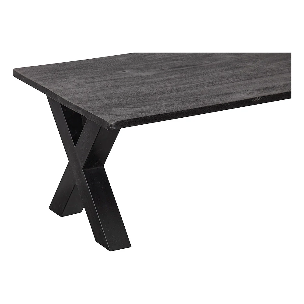 Mangohouten Salontafel Cedric 130 cm Zwart - Image 4
