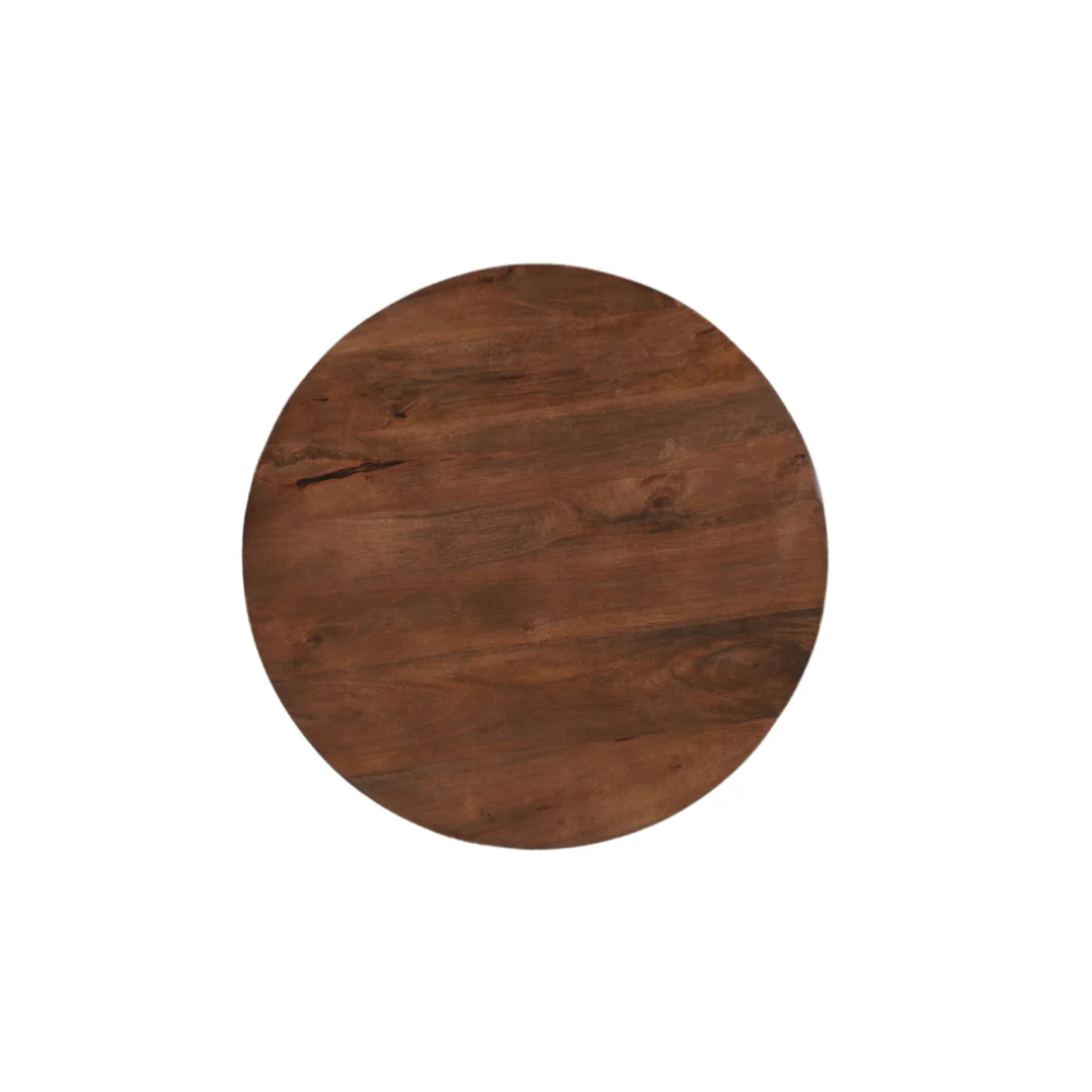 Mangohouten salontafel Mick bruin rond 60cm - Image 3