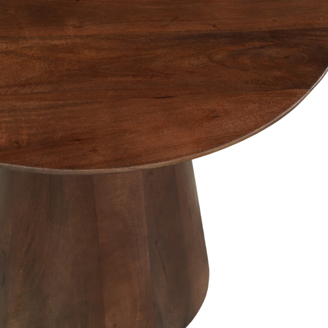 Mangohouten salontafel Mick bruin rond 60cm - Image 4
