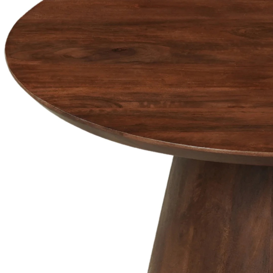 Mangohouten salontafel Mick bruin rond 80cm - Image 3