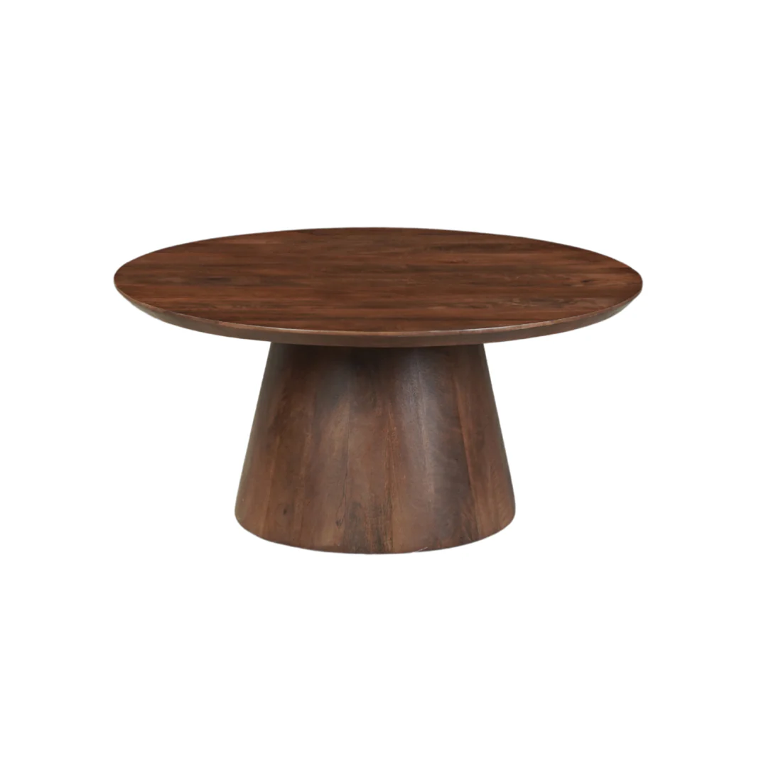 Mangohouten salontafel Mick bruin rond 80cm - Image 4