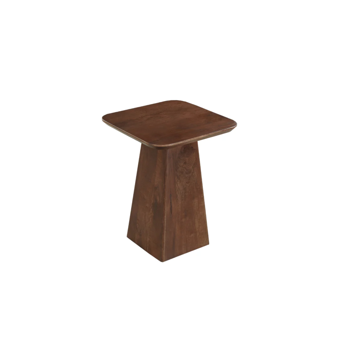 Mangohouten salontafel Mick vierkant bruin 40x40cm - Image 2