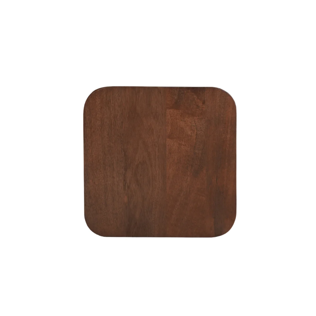 Mangohouten salontafel Mick vierkant bruin 40x40cm - Image 4