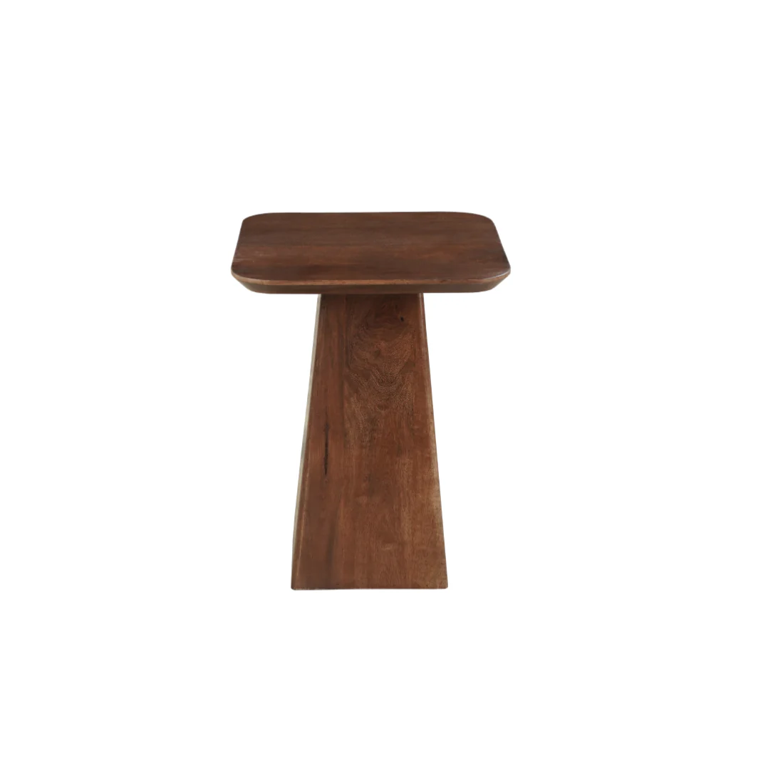 Mangohouten salontafel Mick vierkant bruin 40x40cm - Image 5
